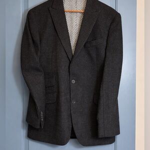 Joseph Abboud Charcoal Wool Sport Coat Blazer Mens 42R Slim Fit